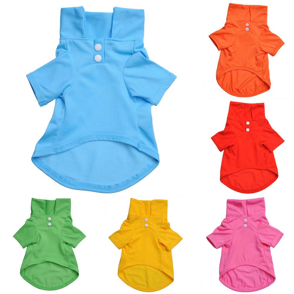 Pet Clothes Dog Solid color Polo Shirt